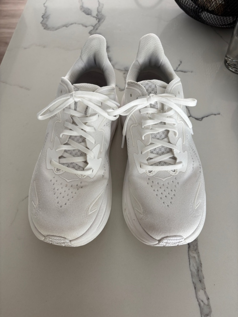 Hoka One One Men's Clifton 10 Lightweight Running Shoe - White - Picture 2 of 6